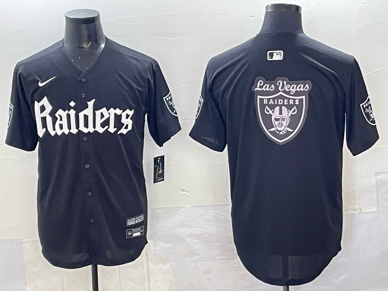 Men 2025 Oakland Raiders Blank Black 6th generation Joint Name Nike Limited NFL Jersey style 016